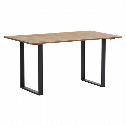 Τραπέζι Sodade pakoworld sonoma-μαύρο 160x80x72.5εκ