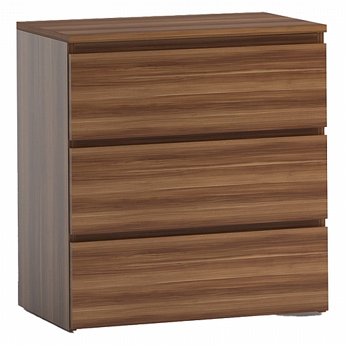 Συρταριέρα Bennett pakoworld 3ων συρταριών καρυδί 65x38.5x72 εκ