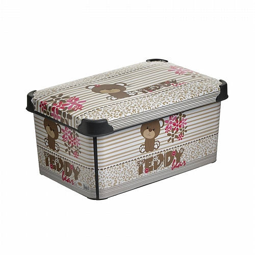 CLICK ΚΟΥΤΙ ΑΠΟΘΗΚΕΥΣΗΣ TEDDY PL ΕΚΡΟΥ/ΚΑΦΕ 34X22X16