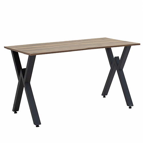 Τραπέζι Lowen pakoworld καρυδί-μαύρο 160x90x75εκ