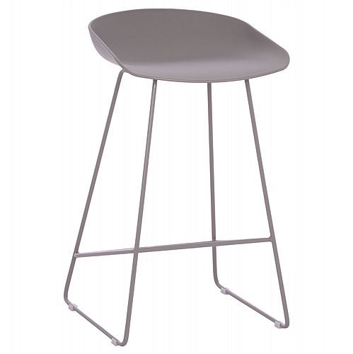 ΣΚΑΜΠΟ ΜΠΑΡ FB99299.10, ΓΚΡΙ, ΜΕΣΑΙΟΥ ΥΨΟΥΣ, 44x44x74 εκ.
