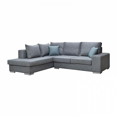 ΚΑΝΑΠΕΣ Fylliana Megan ΑΡΙΣΤΕΡΗ ΓΩΝΙΑ ΓΚΡΙ ΧΡΩΜΑ 254x198x72εκ