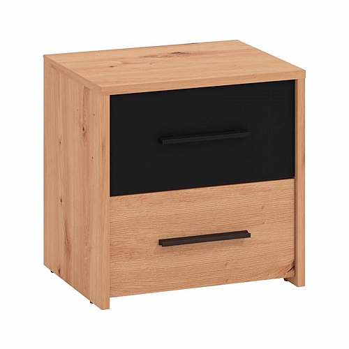 ΚΟΜΟΔΙΝΟ VARADERO NO2F ARTISAN OAK-ΜΑΥΡΟ 42x33x42εκ