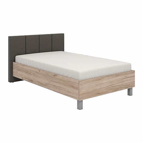 ΚΡΕΒΑΤΙ CASTELLO 120 GREY OAK-ΓΚΡΙ ΥΦΑΣΜΑ 136.5*211.5*93.5 (120*200)