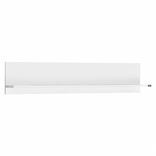 Ραφιέρα Pico pakoworld λευκό gloss 120x20x25εκ