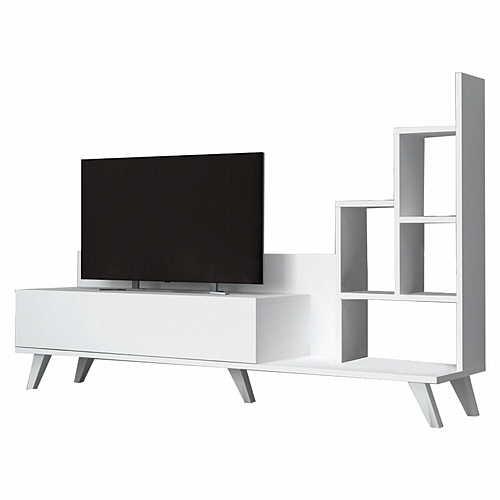 Έπιπλο τηλεόρασης Patton pakoworld λευκό 160x35x32εκ