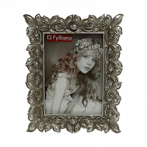 ΚΟΡΝΙΖΑ Fylliana Flower 10x15 ΑΣΗΜΙ ΧΡΩΜΑ 18x2x21,5εκ sls
