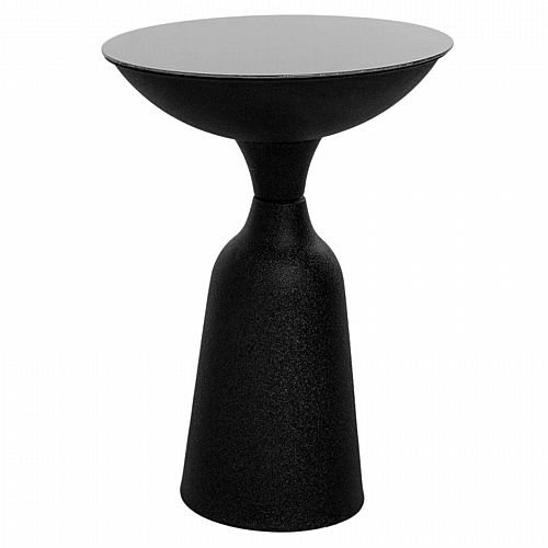 Βοηθητικό τραπέζι Tika pakoworld μαύρο Φ42x56εκ