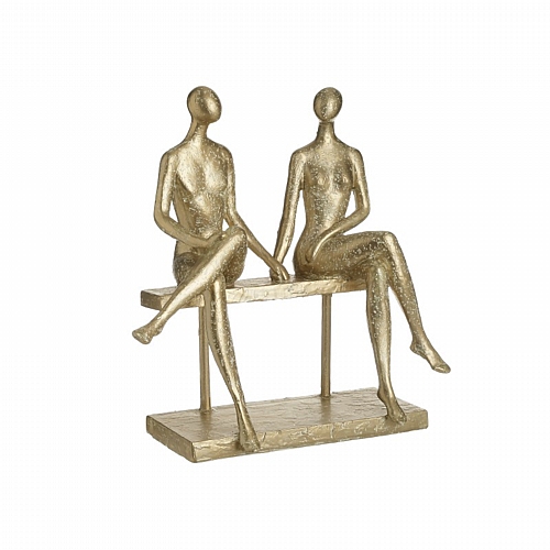 INART ΖΕΥΓΑΡΙ ΣΕ ΠΑΓΚΑΚΙ RESIN ΧΡΥΣΟ 25X12X25