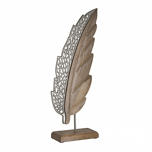 INART ΔΙΑΚΟΣΜ. ΦΤΕΡΟ ΜΕΤΑΛ/ΞΥΛ. ΑΣΗΜΙ/NATURAL 17X8X46