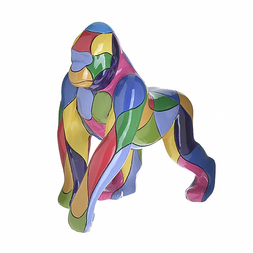 INART ΓΟΡΙΛΑΣ RESIN MULTICOLOR 30Χ16Χ27