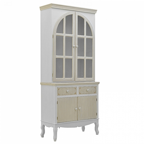 INART ΒΙΤΡΙΝΑ ΞΥΛΙΝΗ ΛΕΥΚΗ/ΜΠΕΖ 88X40X200