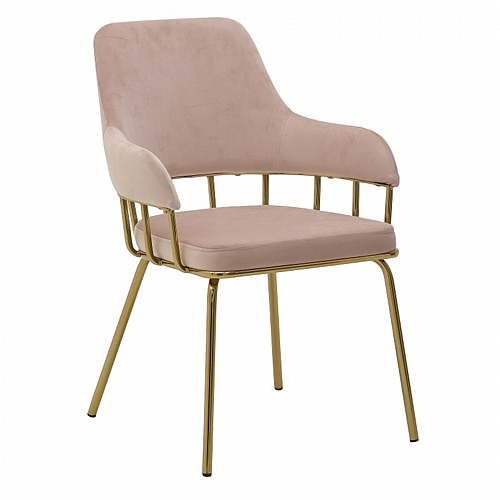 INART ΚΑΡΕΚΛΑ ΜΕΤΑΛ/ΒΕΛΟΥΔΙΝΗ ΧΡΥΣΗ/ΡΟΖ 62X56X82/45