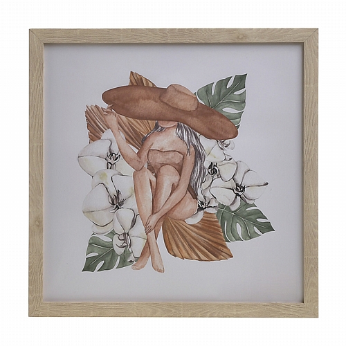 CLICK ΠΙΝΑΚΑΣ ΜΕ ΠΛΑΙΣΙΟ PRINTED PL/MDF ΓΥΝΑΙΚΕΙΑ ΦΙΓΟΥΡΑ 30Χ3X30