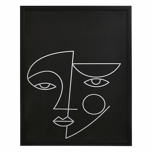 INART ΠΙΝΑΚΑΣ ΜΕ ΠΛΑΙΣΙΟ PRINTED PL/MDF ΠΡΟΣΩΠΟ 40Χ3X50