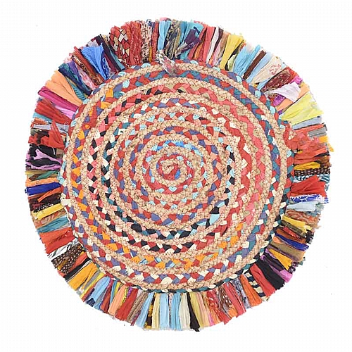 INART ΜΑΞΙΛΑΡΙ CHINDI ΥΦΑΣΜΑΤΙΝΟ MULTICOLOR (50% JUTE 50%COTTON) Δ45Χ10