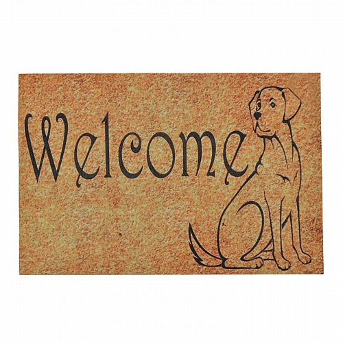 CLICK ΠΑΤΑΚΙ ΥΦΑΣΜΑΤΙΝΟ ''WELCOME'' ΣΚΥΛΟΣ ΚΙΤΡΙΝΟ 40Χ60