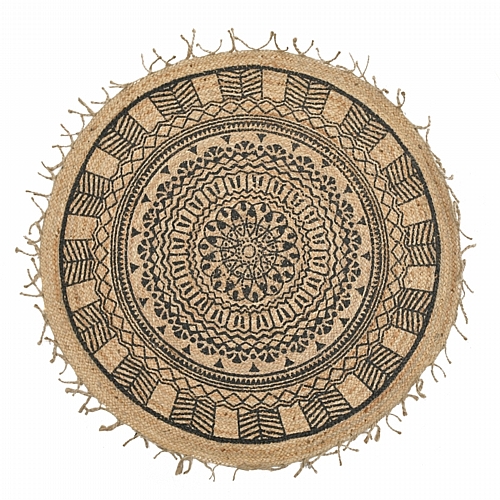 INART ΧΑΛΙ JUTE ΜΑΥΡΟ/ΜΠΕΖ Φ120