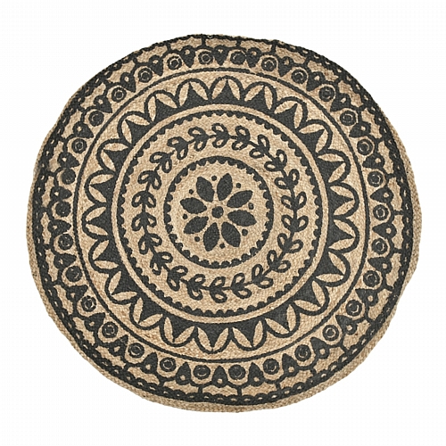INART ΧΑΛΙ JUTE ΜΠΕΖ/ΜΑΥΡΟ Φ120