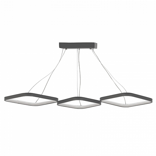Φωτιστικό οροφής τρίφωτο PWL-1174 pakoworld LED 3000K ασημί 90x32x36εκ