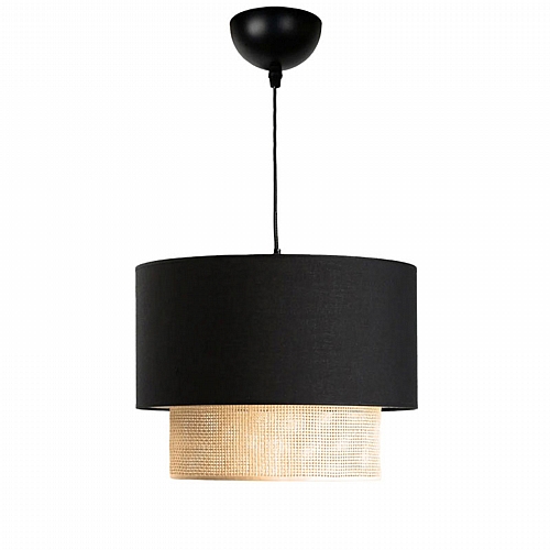 Φωτιστικό οροφής Fersa pakoworld μαύρο-φυσικό Φ30x20εκ Φωτιστικό οροφής Fersa pakoworld μαύρο-φυσικό Φ30x20εκ