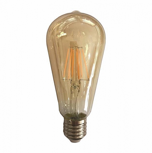 ΛΑΜΠΑ LED ST64 FILAMENT 10W E27 2500K 220-240V GOLD DIMMABLE 147-80930 EUROLAMP