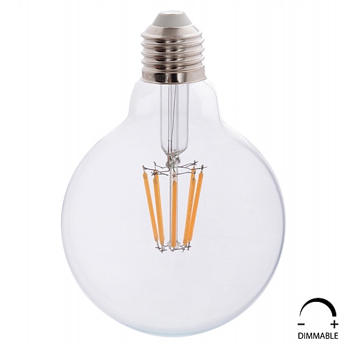 ΛΑΜΠΤΗΡΑΣ GLOBO LED FILAMENT 8W E27 3000K ΔΙΑΦΑΝΟΣ DIMMABLE FB94050.01