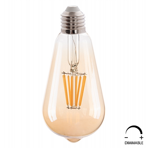 ΛΑΜΠΤΗΡΑΣ FB94188.02 LED FILAMENT 8W E27 DIMMABLE 3000K GOLD