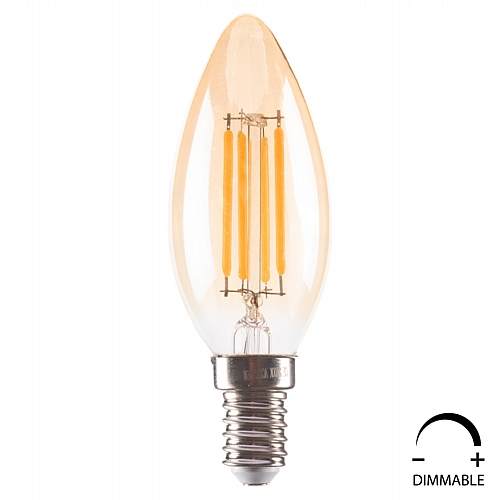 ΛΑΜΠΤΗΡΑΣ LED FILAMENT 4W E14 3000K ΧΡΥΣΟ DIMMABLE FB94048.02