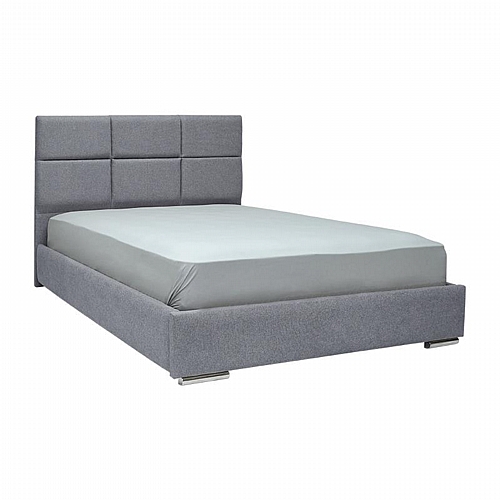 ΔΙΠΛΟ ΚΡΕΒΑΤΙ Fylliana Berlin ΓΚΡΙ ΧΡΩΜΑ ΥΦΑΣΜΑΤΟΣ 175x214x115εκ(160*200)