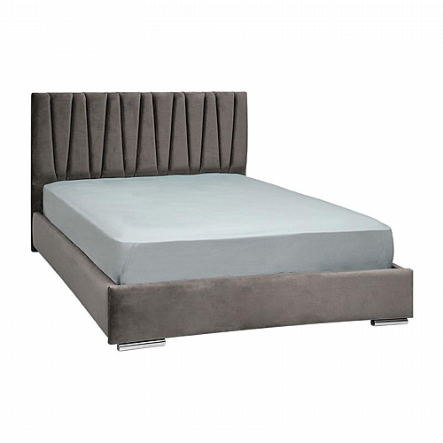 ΔΙΠΛΟ ΚΡΕΒΑΤΙ Fylliana Palermo TAUPE ΧΡΩΜΑ ΥΦΑΣΜΑΤΟΣ 175x214x115εκ (160x200)