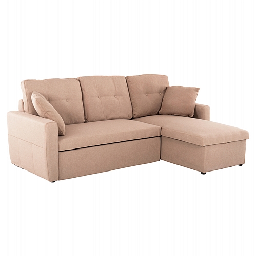 ΓΩΝΙΑΚΟΣ ΚΑΝΑΠΕΣ-ΚΡΕΒΑΤΙ FB93238.02 ΜΕ ΑΠΟΘ.ΧΩΡΟ- ΜΠΕΖ ΥΦΑΣΜΑ 222x152x93Yεκ