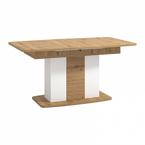 ΤΡΑΠΕΖΙ ΤΡΑΠΕΖΑΡΙΑΣ ΑΝΟΙΓΟΜΕΝΟ BRETAGNA ARTISAN OAK-ΛΕΥΚΟ HIGH GLOSS FOIL 160x90x76εκ a.p.r