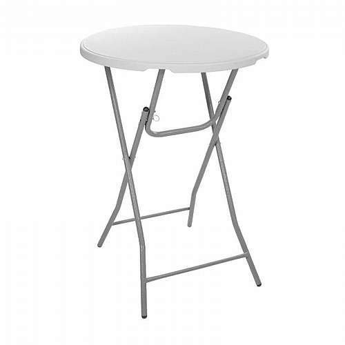 ΤΡΑΠΕΖΙ ΜΠΑΡ ΣΥΝΕΔΡΙΟΥ-CATERING Fylliana FL80 ΛΕΥΚΟ 80x110εκ ΣΤΡΟΓΓΥΛΟ ΠΤΥΣΣΟΜΕΝΟ