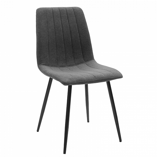 Καρέκλα Noor pakoworld ανθρακί ύφασμα-πόδι μαύρο μέταλλο 44x55x86εκ