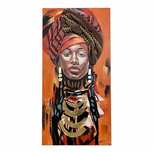 Πίνακας σε καμβά Afro Inart 70x3x140εκ