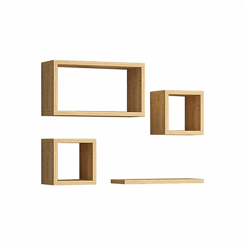 Ραφιέρα Babine pakoworld μελαμίνη σε oak απόχρωση 84x15x44εκ Ραφιέρα Babine pakoworld μελαμίνη σε oak απόχρωση 84x15x44εκ