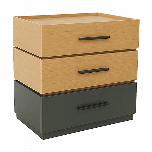 Κομοδίνο Sonlen pakoworld mdf σε sonoma-ανθρακί απόχρωση 60x40x66εκ Κομοδίνο Sonlen pakoworld mdf σε sonoma-ανθρακί απόχρωση 60x40x66εκ