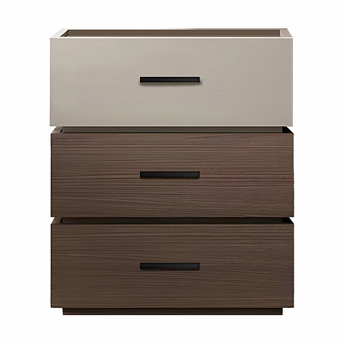 Κομοδίνο Sonlen pakoworld mdf σε καρυδί-μπεζ απόχρωση 60x40x66εκ