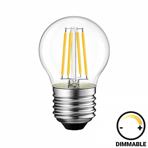 Λαμπτήρας LED G45 Bulb pakoworld dimmable 6W E27 clear