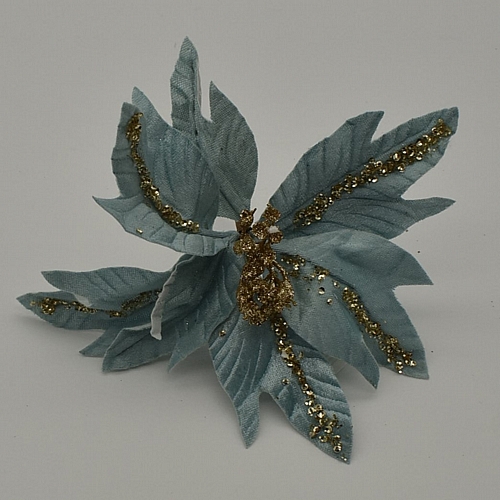 Χριστουγεννιάτικο αλεξανδρινό λουλούδι σε βεραμάν χρώμα με χρυσές λεπτομέρειες