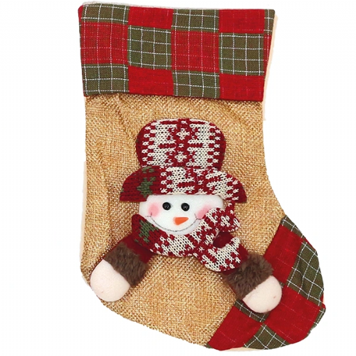 Διακοσμητική μικρή μπότα με χιονάνθρωπο 