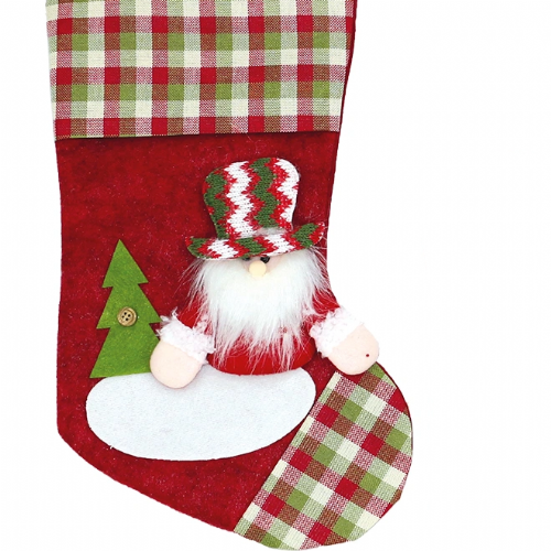 Διακοσμητική κόκκινη μπότα με άγιο βασίλη και δεντράκι