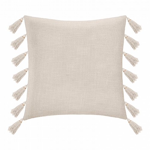 Μαξιλάρι διακοσμητικό Erden pakoworld με κρόσσια ύφασμα σε ιβουάρ απόχρωση 50x50εκ Μαξιλάρι διακοσμητικό Erden pakoworld με κρόσσια ύφασμα σε ιβουάρ απόχρωση 50x50εκ