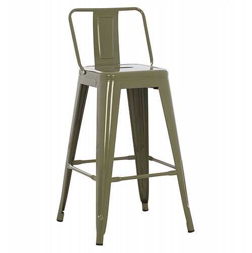 ΣΚΑΜΠΟ ΜΠΑΡ ΜΕΣΑΙΟΥ ΥΨΟΥΣ ΜΕΤΑΛΛΙΚΟ FB98574.43 DARK OLIVE GREEN 43x43x88Υεκ.