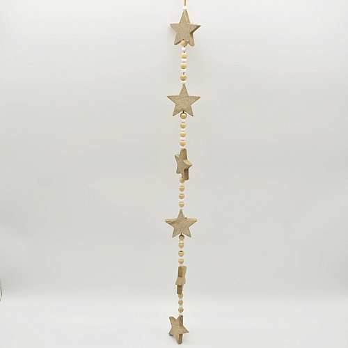 Ξύλινο διακοσμητικό στολίδι με αστεράκια