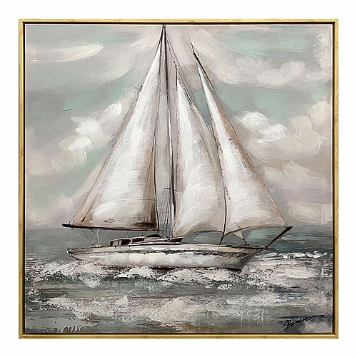 Πίνακας σε καμβά Siedo I Inart με πλαίσιο 70x3.5x70εκ