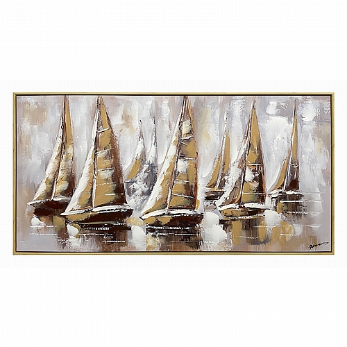 Πίνακας σε καμβά Yelkan Inart με πλαίσιο 120x3.5x60εκ