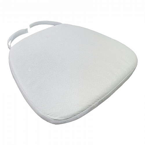 Μαξιλάρι Tiffany pakoworld ύφασμα σε λευκή απόχρωση 40.5x38.5x4εκ
