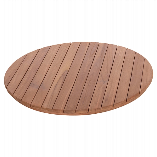 ΕΠΙΦΑΝΕΙΑ ΤΡΑΠΕΖΙΟΥ ΣΤΡΟΓΓΥΛΗ FB918133 ΞΥΛΟ TEAK--ΦΥΣΙΚΟ Φ70x4(πάχος)εκ.